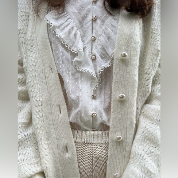 Hill House The Grandpa Cardigan - Cream - NWOT - Picture 8 of 10